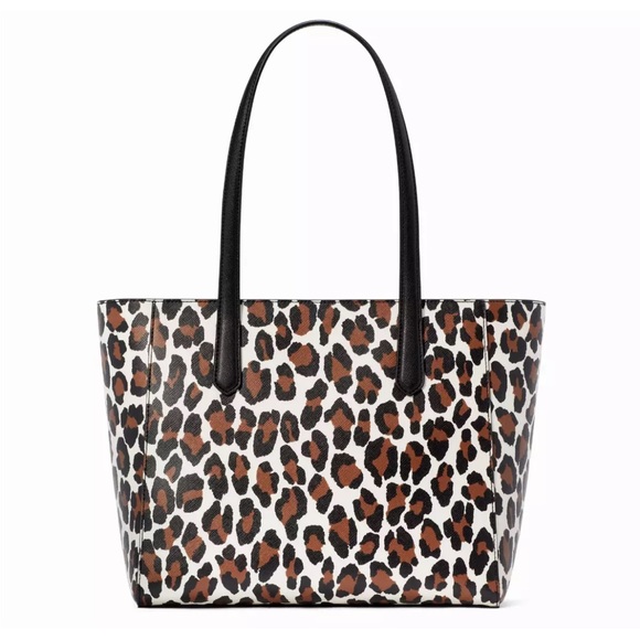 New Kate Spade Staci Spotted Leopard Medium Tote Natural Multi - Picture 4 of 4